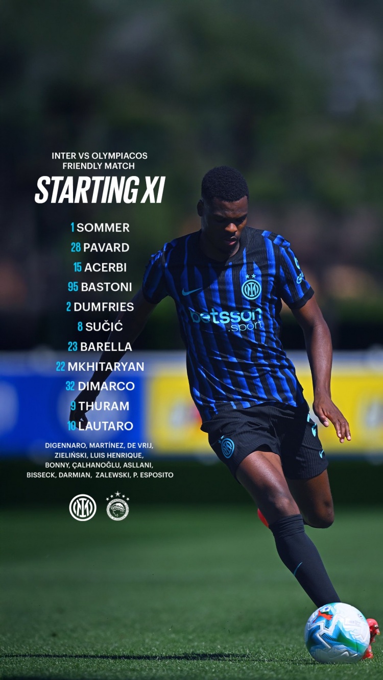 国米热身赛先发阵容：劳塔罗搭档图拉姆，巴雷拉与苏西奇登场